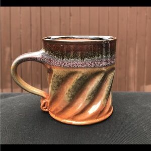Art Pottery Coffee Mug Cup Glazed Hand Made & Signed Sheila Orifice Rogers
